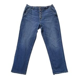 American Eagle Mom Jeans Stretch Womens Size 14 Medium Wash